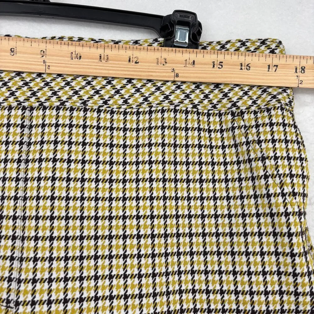 Spanx The Perfect Ankle Pants Kick Flare Size 1X Dijon Houndstooth Ponte Pull On - Picture 10 of 13